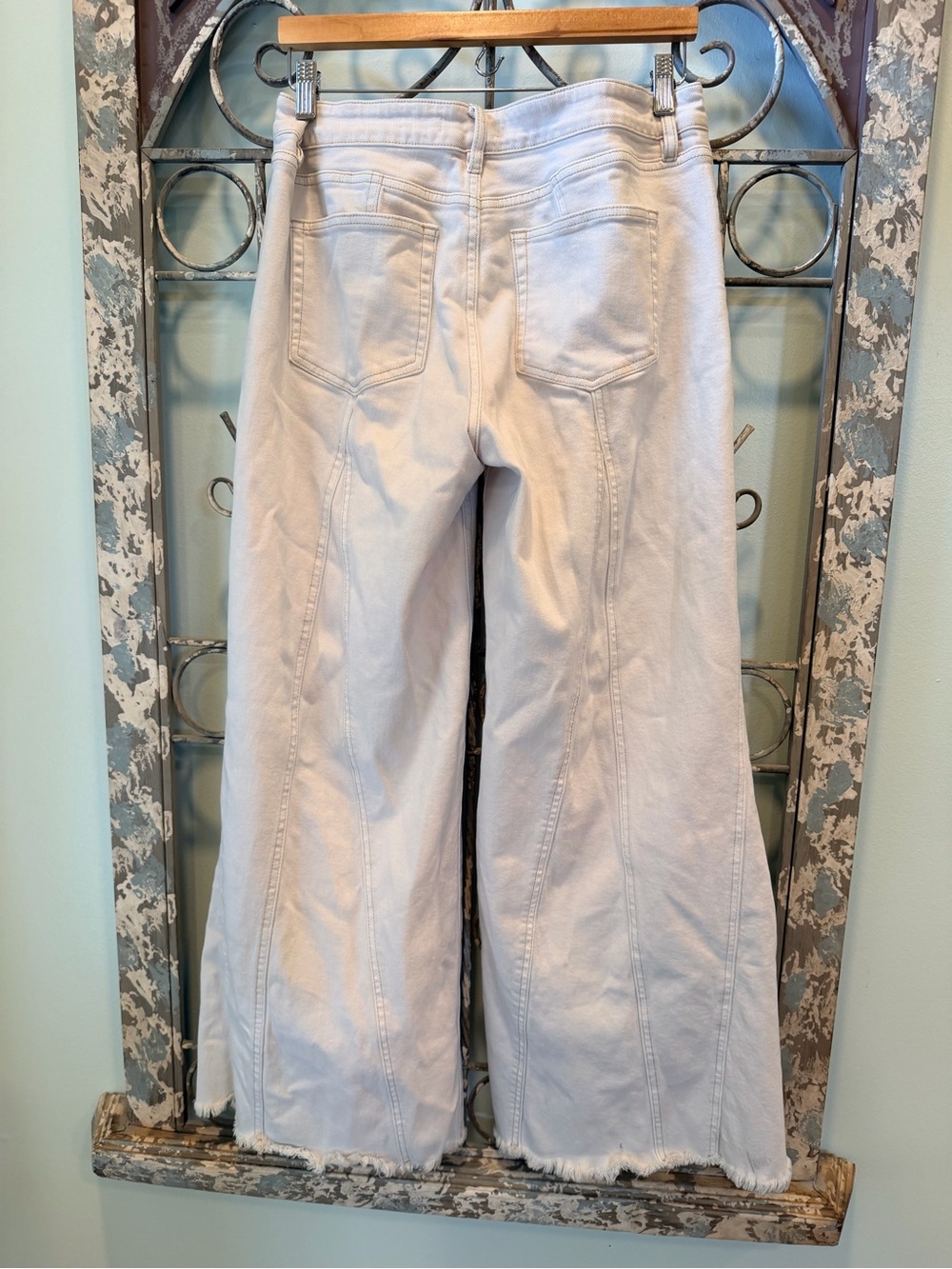 12th Tribe Cream/Tan Casual Pants - Picture 5 of 6
